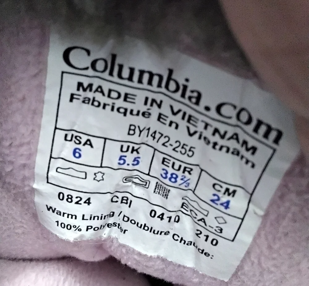 Columbia Shearling Rope Tow Winter/Rain/Snow Boot   Size 6